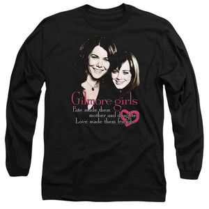 AN OFFCIALLY LICENSED GILMORE GIRLS TITLE MEN'S LONG SLEEVE T-SHIRT BLACK