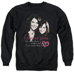 AN OFFCIALLY LICENSED GILMORE GIRLS TITLE ADULT UNISEX CREWNECK SWEATSHIRT BLACK