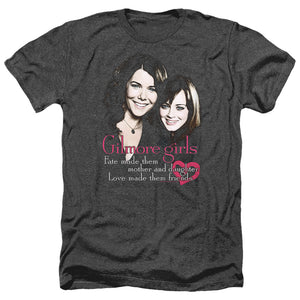 AN OFFCIALLY LICENSED GILMORE GIRLS TITLE MEN'S HEATHER T-SHIRT CHARCOAL
