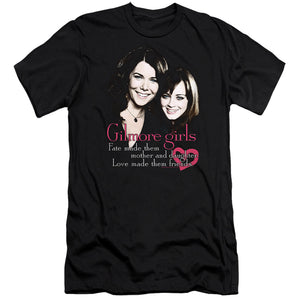 AN OFFCIALLY LICENSED GILMORE GIRLS TITLE MEN'S PREMIUM SLIM FIT T-SHIRT BLACK