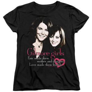 AN OFFCIALLY LICENSED GILMORE GIRLS TITLE WOMEN'S REGULAR FIT T-SHIRT BLACK