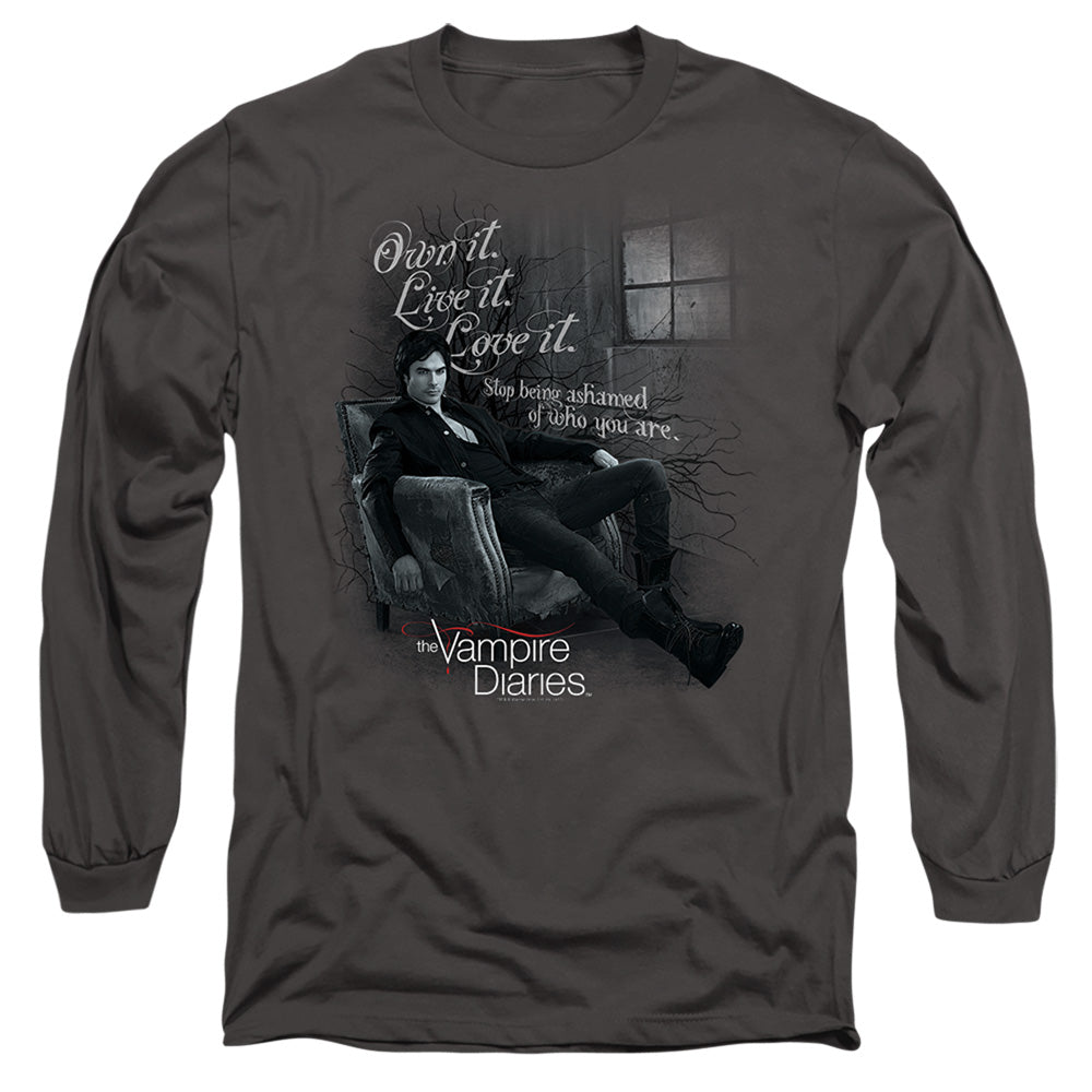 Vampire Diaries Be Yourself Licensed Adult Unisex Long Sleeve T-Shirt LG
