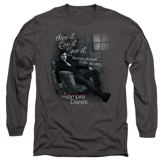 Vampire Diaries Be Yourself Licensed Adult Unisex Long Sleeve T-Shirt LG