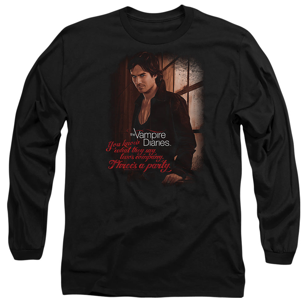 Vampire Diaries Threes A Party Licensed Adult Unisex Long Sleeve T-Shirt LG