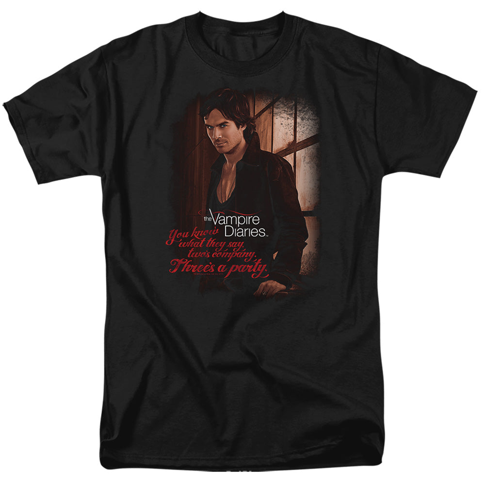 Vampire Diaries Threes A Party Licensed Adult Unisex T-Shirt Regular Fit Tee