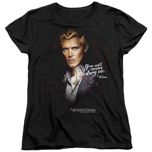 Vampire Diaries Never Destroy Licensed Women's T-Shirt Regular Fit LG