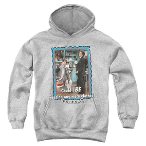 AN OFFCIALLY LICENSED FRIENDS ANY MORE CLOTHES YOUTH HOODIE ATHLETIC HEATHER