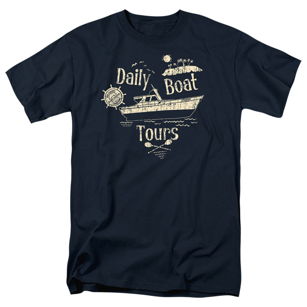 AN OFFCIALLY LICENSED GILLIGANS ISLAND SS MINNOW MEN'S REGULAR FIT T-SHIRT NAVY