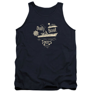 AN OFFCIALLY LICENSED GILLIGANS ISLAND SS MINNOW ADULT UNISEX TANK TOP NAVY