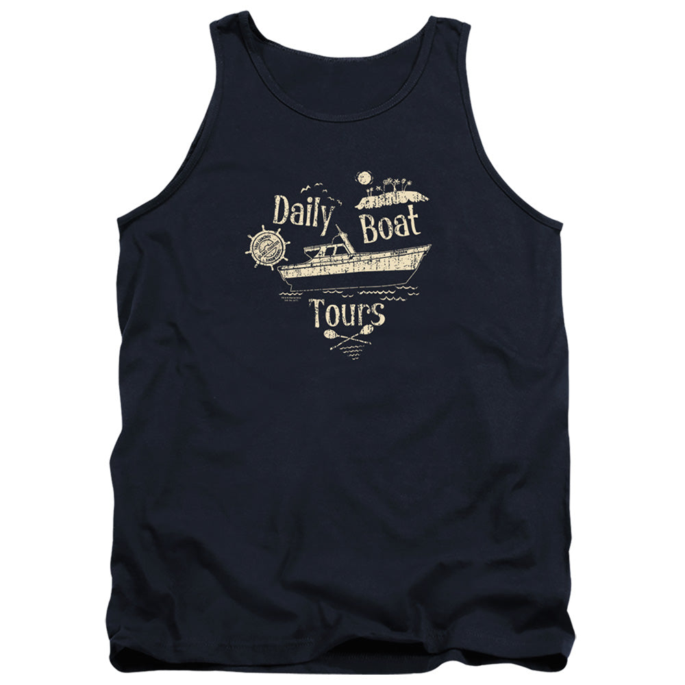 AN OFFCIALLY LICENSED GILLIGANS ISLAND SS MINNOW ADULT UNISEX TANK TOP NAVY