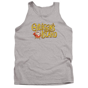 AN OFFCIALLY LICENSED GILLIGANS ISLAND GILLIGANS LOGO ADULT UNISEX TANK TOP ATHLETIC HEATHER