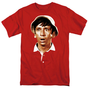 AN OFFCIALLY LICENSED GILLIGANS ISLAND GILLIGANS HEAD MEN'S REGULAR FIT T-SHIRT RED
