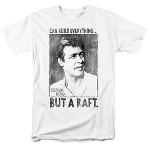 AN OFFCIALLY LICENSED GILLIGANS ISLAND PROFESSOR MEN'S REGULAR FIT T-SHIRT WHITE