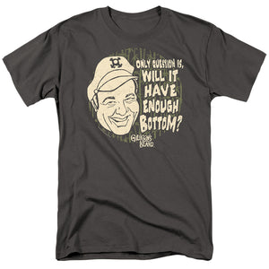 AN OFFCIALLY LICENSED GILLIGANS ISLAND ENOUGH BOTTOM MEN'S REGULAR FIT T-SHIRT CHARCOAL