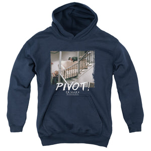 AN OFFCIALLY LICENSED FRIENDS PIVOT YOUTH HOODIE NAVY