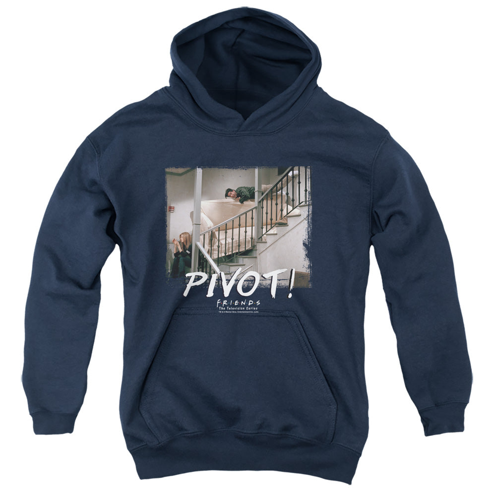 AN OFFCIALLY LICENSED FRIENDS PIVOT YOUTH HOODIE NAVY