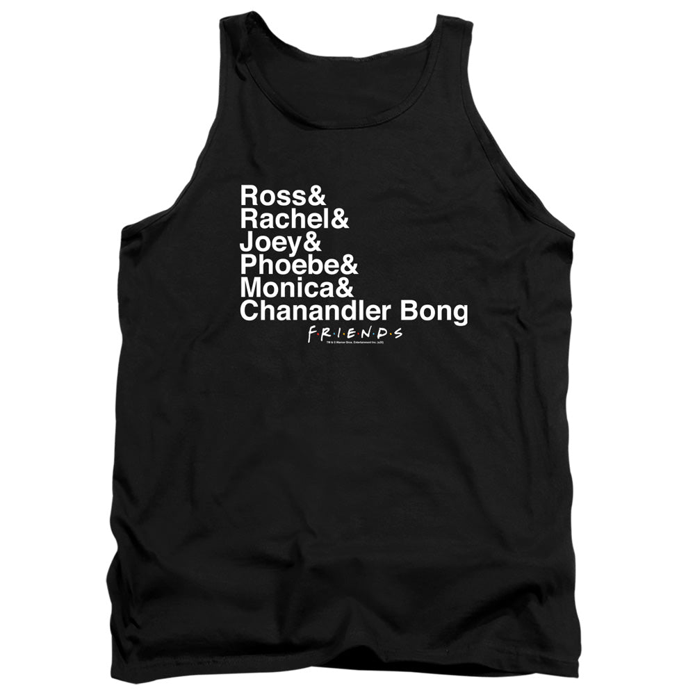 AN OFFCIALLY LICENSED FRIENDS CHANANDLER BONG ADULT UNISEX TANK TOP BLACK