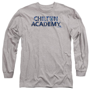 AN OFFCIALLY LICENSED GILMORE GIRLS CHILTON ACADEMY MEN'S LONG SLEEVE T-SHIRT ATHLETIC HEATHER