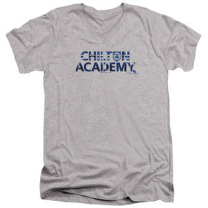 AN OFFCIALLY LICENSED GILMORE GIRLS CHILTON ACADEMY MEN'S V-NECK T-SHIRT ATHLETIC HEATHER