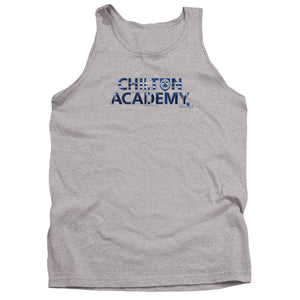 AN OFFCIALLY LICENSED GILMORE GIRLS CHILTON ACADEMY ADULT UNISEX TANK TOP ATHLETIC HEATHER