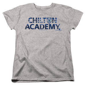 AN OFFCIALLY LICENSED GILMORE GIRLS CHILTON ACADEMY WOMEN'S REGULAR FIT T-SHIRT ATHLETIC HEATHER