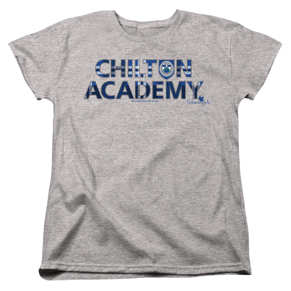 AN OFFCIALLY LICENSED GILMORE GIRLS CHILTON ACADEMY WOMEN'S REGULAR FIT T-SHIRT ATHLETIC HEATHER