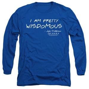 AN OFFCIALLY LICENSED FRIENDS WISDOMOUS MEN'S LONG SLEEVE T-SHIRT ROYAL