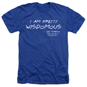 AN OFFCIALLY LICENSED FRIENDS WISDOMOUS MEN'S HEATHER T-SHIRT ROYAL