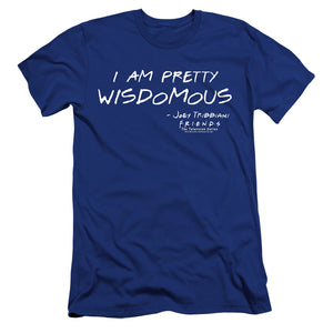 AN OFFCIALLY LICENSED FRIENDS WISDOMOUS MEN'S PREMIUM SLIM FIT T-SHIRT ROYAL