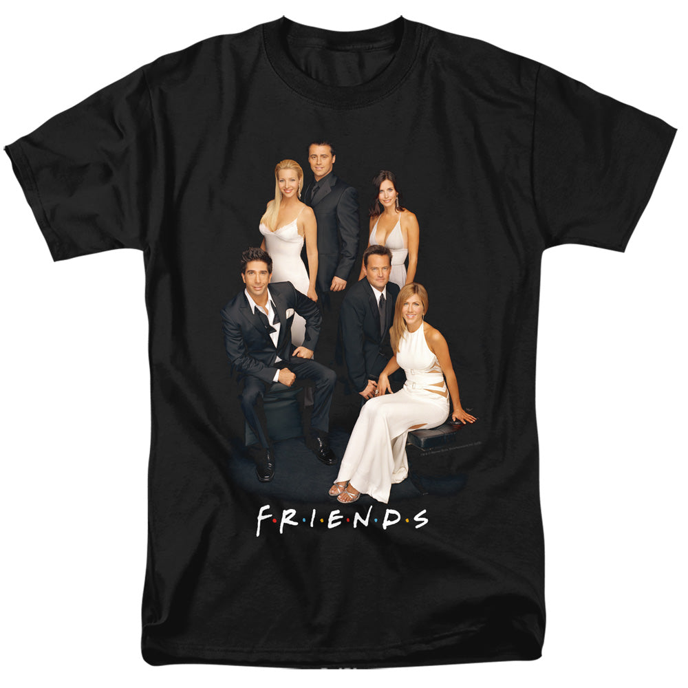 AN OFFCIALLY LICENSED FRIENDS CLASSY MEN'S REGULAR FIT T-SHIRT BLACK