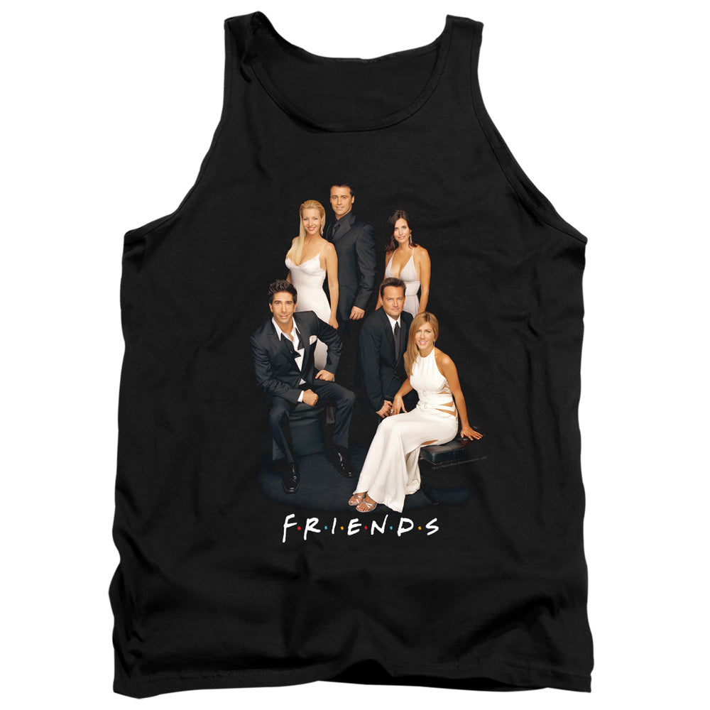 AN OFFCIALLY LICENSED FRIENDS CLASSY ADULT UNISEX TANK TOP BLACK