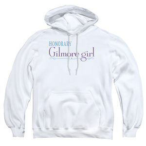 AN OFFCIALLY LICENSED GILMORE GIRLS HONORARY GILMORE GIRL ADULT UNISEX PULLOVER HOODIE WHITE