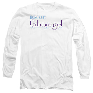AN OFFCIALLY LICENSED GILMORE GIRLS HONORARY GILMORE GIRL MEN'S LONG SLEEVE T-SHIRT WHITE
