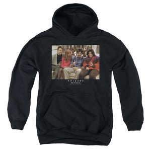 AN OFFCIALLY LICENSED FRIENDS THROWBACK YOUTH HOODIE BLACK