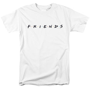 AN OFFCIALLY LICENSED FRIENDS LOGO MEN'S REGULAR FIT T-SHIRT WHITE