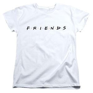 AN OFFCIALLY LICENSED FRIENDS LOGO WOMEN'S REGULAR FIT T-SHIRT WHITE