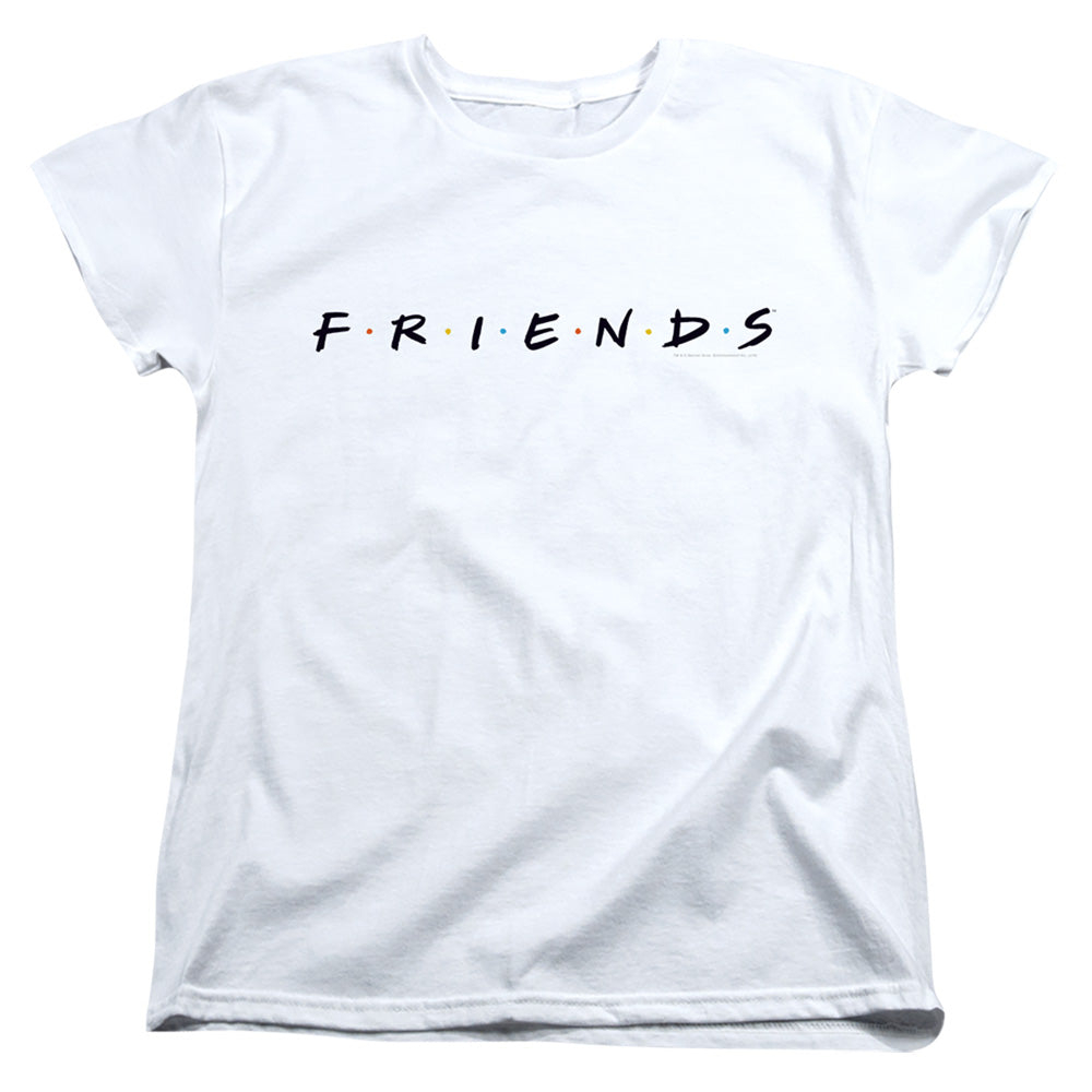 AN OFFCIALLY LICENSED FRIENDS LOGO WOMEN'S REGULAR FIT T-SHIRT WHITE