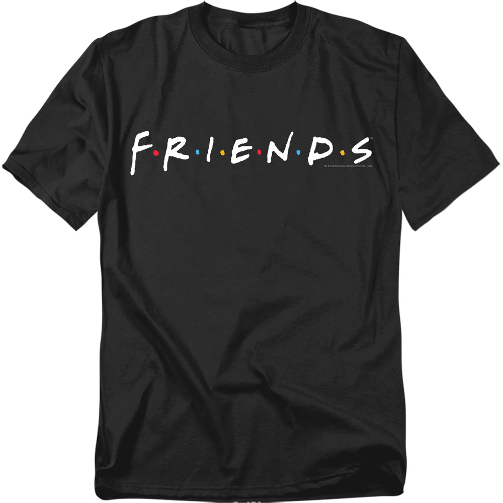 AN OFFCIALLY LICENSED FRIENDS LOGO MEN'S REGULAR FIT T-SHIRT BLACK