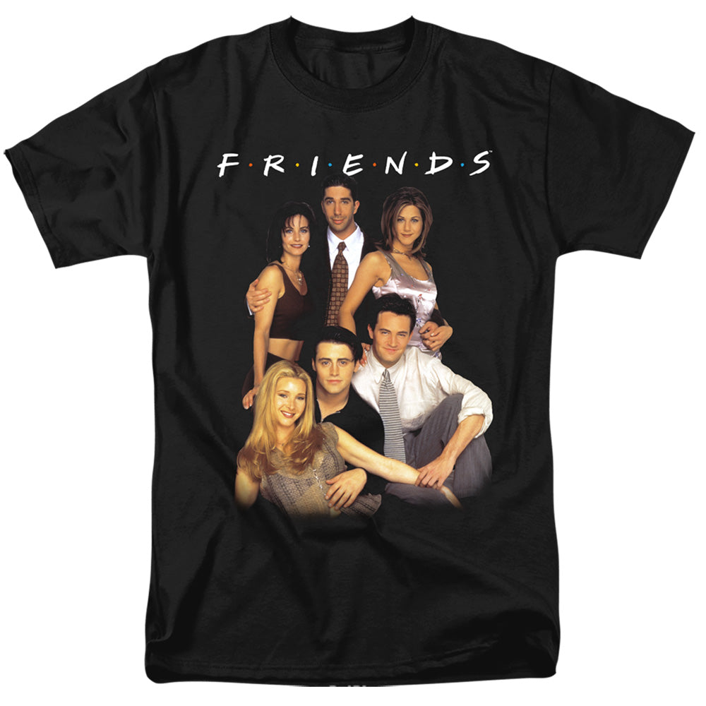 AN OFFCIALLY LICENSED FRIENDS STAND TOGETHER MEN'S REGULAR FIT T-SHIRT BLACK