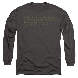 AN OFFCIALLY LICENSED BIG BANG THEORY INTRANET MACHINE MEN'S LONG SLEEVE T-SHIRT CHARCOAL