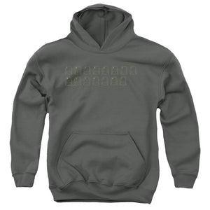 AN OFFCIALLY LICENSED BIG BANG THEORY INTRANET MACHINE YOUTH HOODIE CHARCOAL