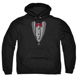 AN OFFCIALLY LICENSED BIG BANG THEORY PIXELATED TUX ADULT UNISEX PULLOVER HOODIE BLACK