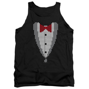 AN OFFCIALLY LICENSED BIG BANG THEORY PIXELATED TUX ADULT UNISEX TANK TOP BLACK