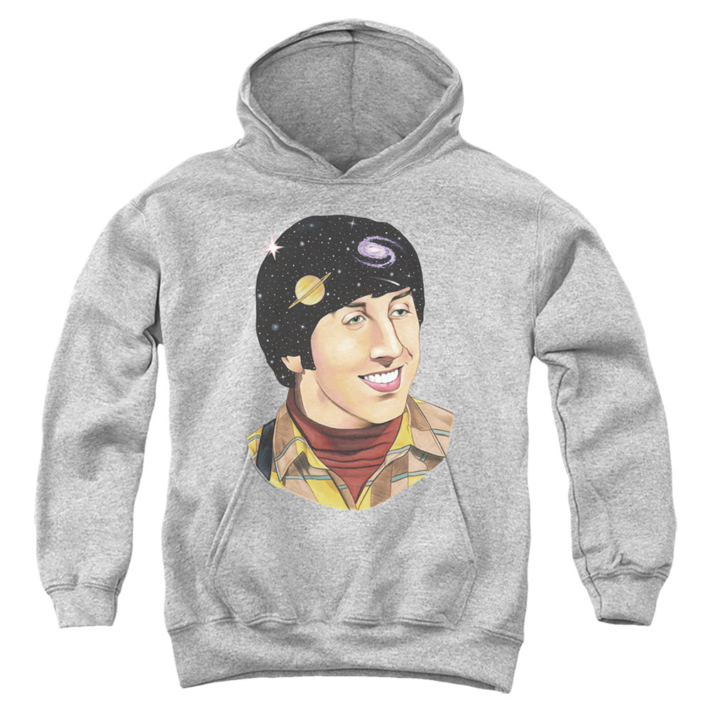 AN OFFCIALLY LICENSED BIG BANG THEORY HOWARD SPACE YOUTH HOODIE ATHLETIC HEATHER