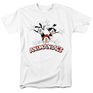 AN OFFCIALLY LICENSED ANIMANIACS ANIMANIACS TRIO MEN'S REGULAR FIT T-SHIRT WHITE