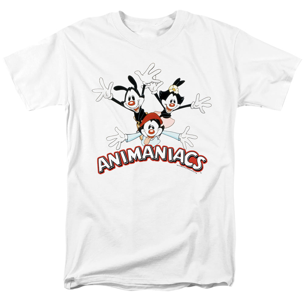 AN OFFCIALLY LICENSED ANIMANIACS ANIMANIACS TRIO MEN'S REGULAR FIT T-SHIRT WHITE