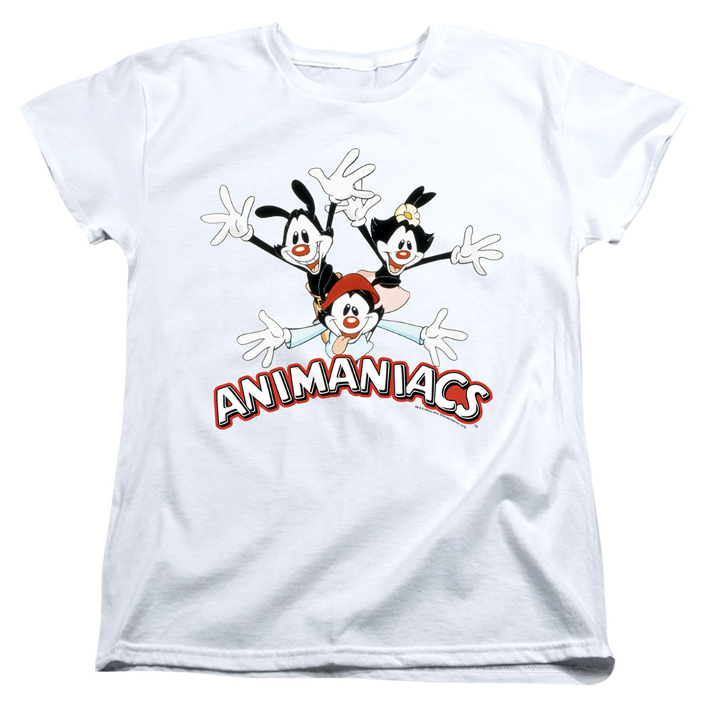 AN OFFCIALLY LICENSED ANIMANIACS ANIMANIACS TRIO WOMEN'S REGULAR FIT T-SHIRT WHITE