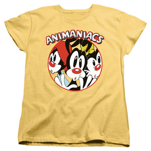 AN OFFCIALLY LICENSED ANIMANIACS CRAMMED WOMEN'S REGULAR FIT T-SHIRT BANANA