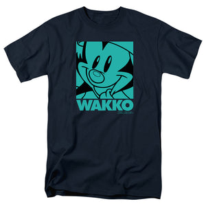 AN OFFCIALLY LICENSED ANIMANIACS POP WAKKO MEN'S REGULAR FIT T-SHIRT NAVY