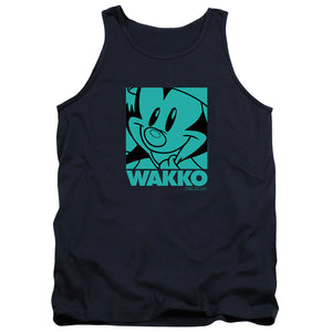 AN OFFCIALLY LICENSED ANIMANIACS POP WAKKO ADULT UNISEX TANK TOP NAVY